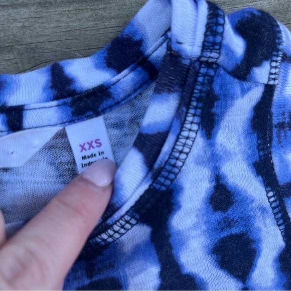 Athleta Blue Breezy Print Tie Dye Tank Top Size XXS - Picture 6 of 11